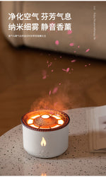 Cross-border Volcanic Aroma Diffuser Flame Humidifier Air Aroma Diffuser Ultrasonic Essential Oil Large Mist Humidifier Wholesale